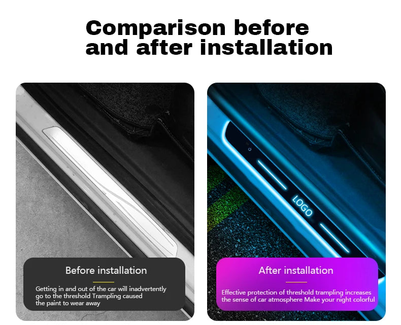Customise Magnetic LED Car Door Lights (2 Pcs)