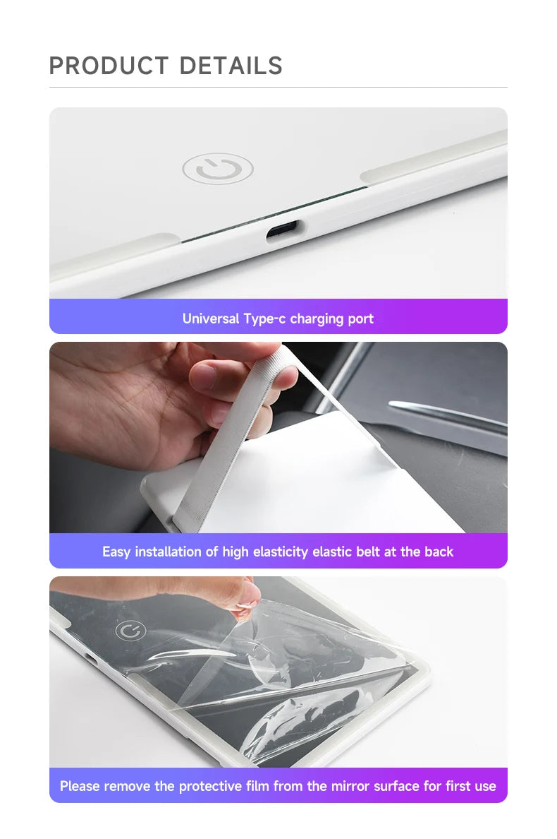 BristleBoss™ Car Vanity Mirror Light – Flawless Beauty On the Go