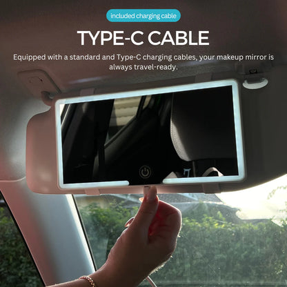 BristleBoss™  Car Vanity Mirror Light – Flawless Beauty On the Go