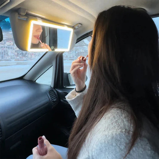 BristleBoss™  Car Vanity Mirror Light – Flawless Beauty On the Go